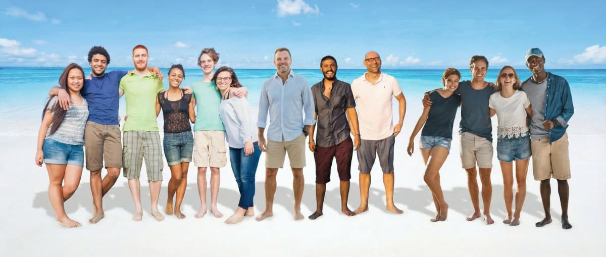 Combined 4 mismatched photos into one group photo first try