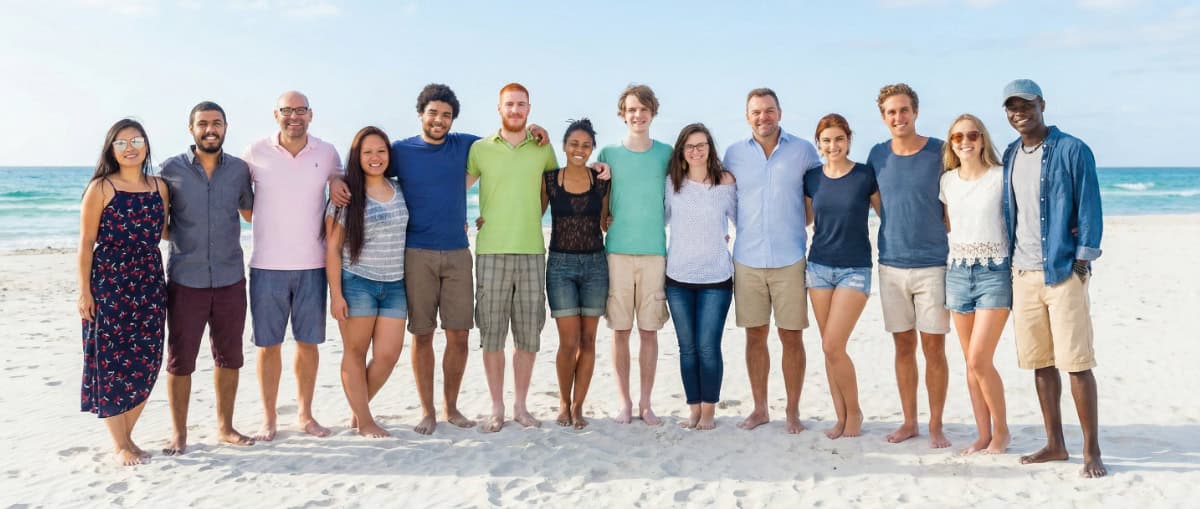 Combined 4 mismatched photos into one group photo third try success